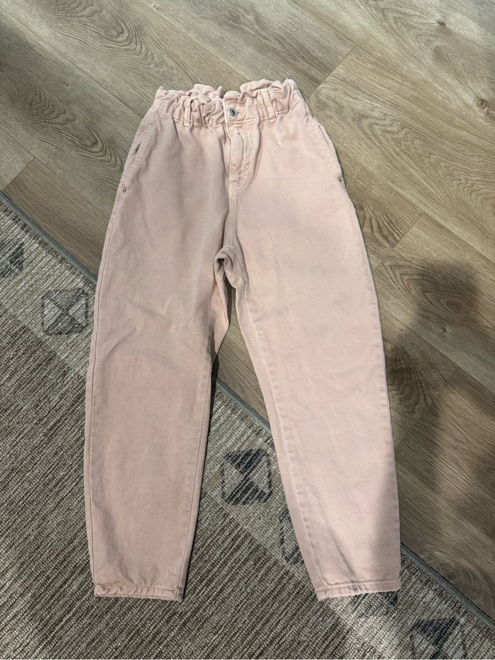 Women’s Pink Paperbag Waist Pants